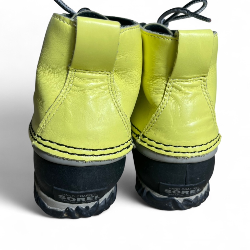 Sorel Women's Yellow and Black Winter Rain Boots - Picture 4 of 5